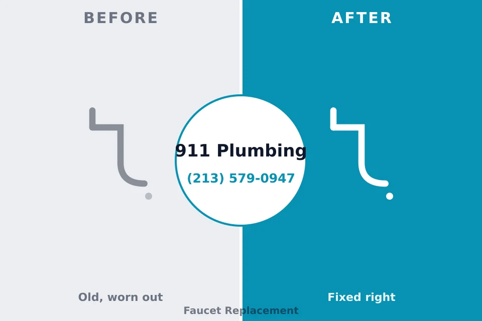 Before and after: plumbing repair North Tonawanda, NY